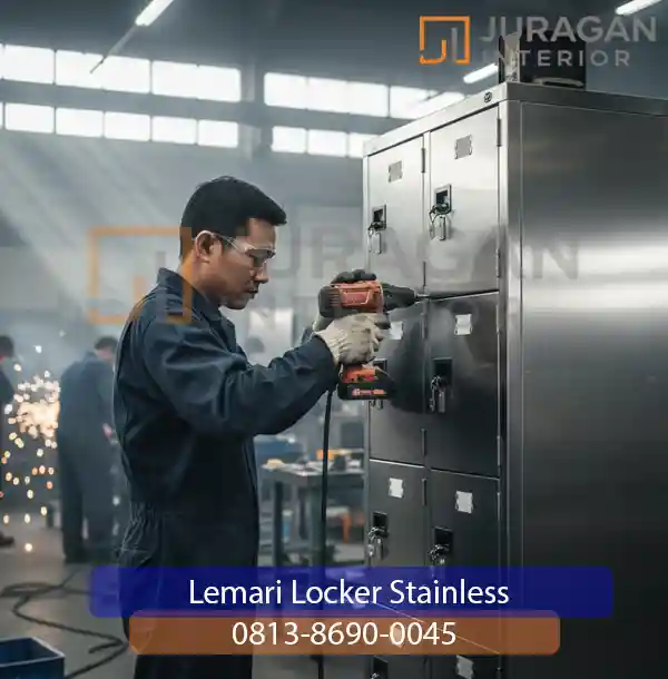 lemari locker stainless