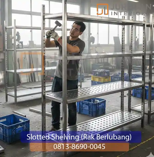 slotted shelving (rak berlubang)​