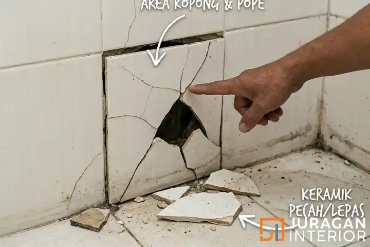 Kopong pada Keramik Dinding