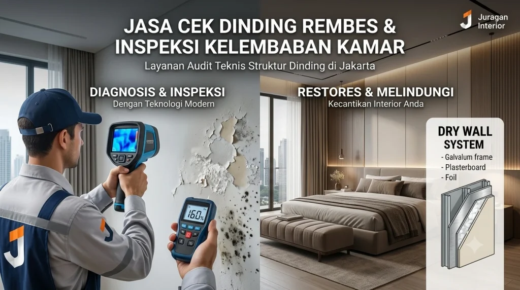 Jasa Cek Dinding Rembes & Inspeksi Kelembaban Kamar