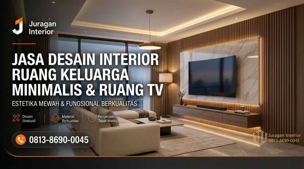 Jasa Desain Interior Ruang Keluarga Minimalis & Ruang TV