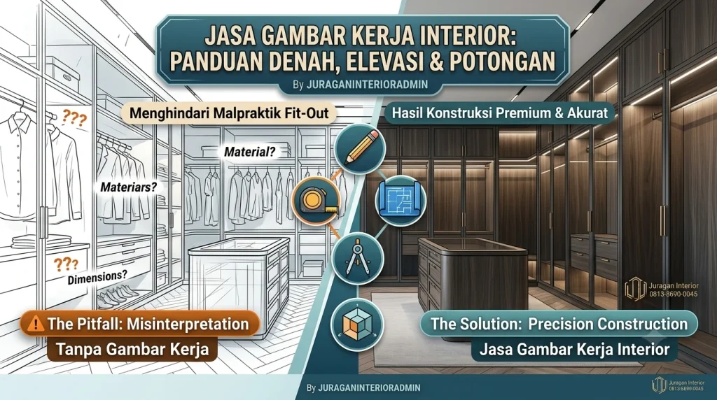 Jasa Gambar Kerja Interior: Panduan Denah, Elevasi & Potongan