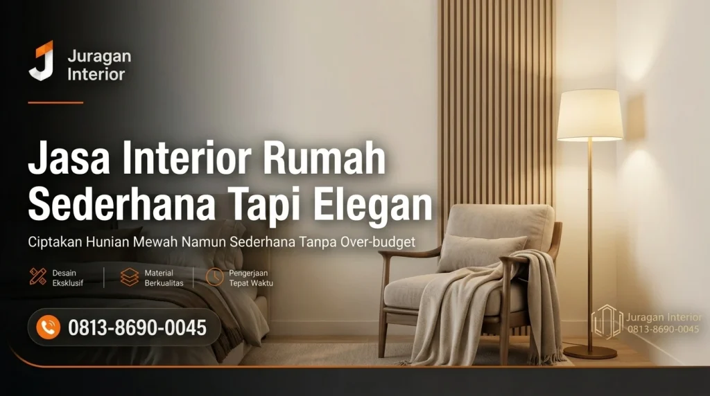 Jasa Interior Rumah Sederhana Tapi Elegan: Cat Warm & Lampu