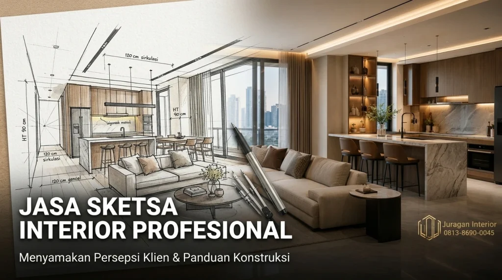 Jasa Sketsa Interior & Perspektif Ruangan Profesional