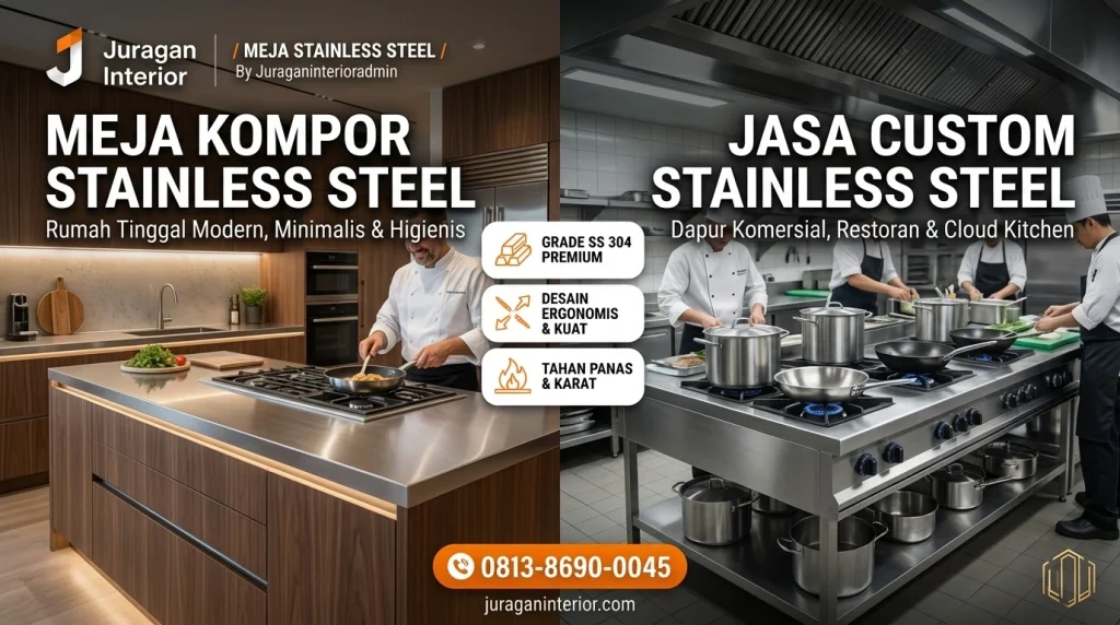 Meja Kompor Stainless Steel Dapur Gas: Panduan & Jasa Custom