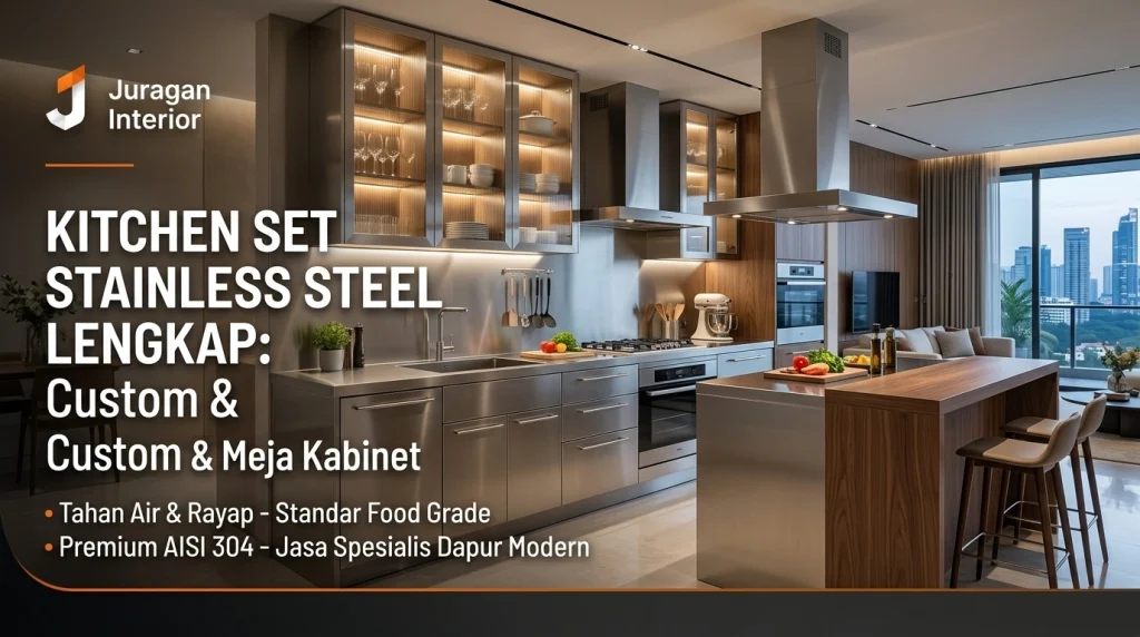 Kitchen Set Stainless Steel Lengkap: Custom & Meja Kabinet