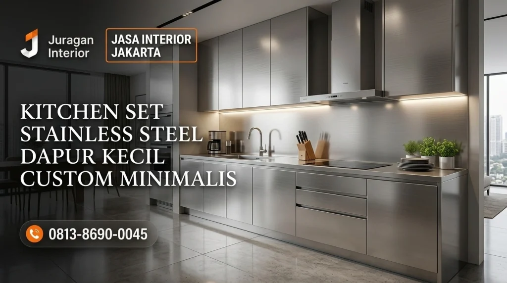 Kitchen Set Stainless Steel Dapur Kecil Custom Minimalis