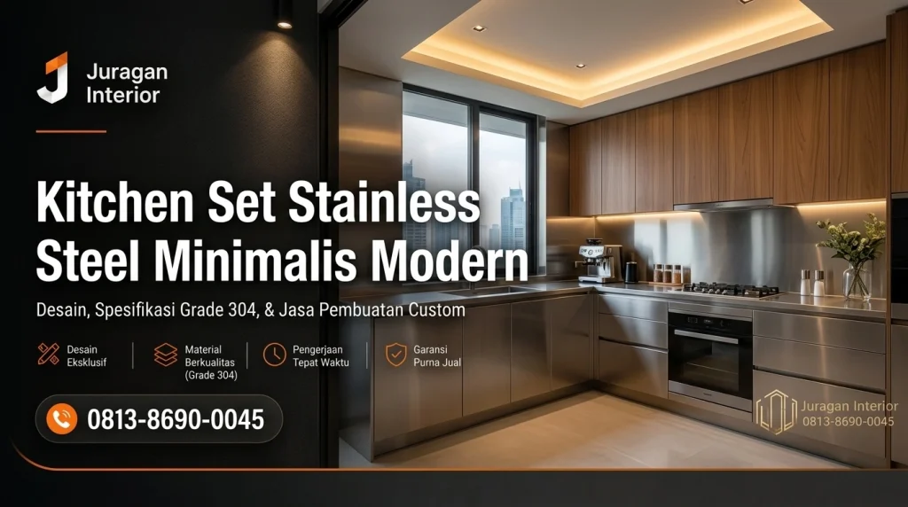 Kitchen Set Stainless Steel Minimalis Modern: Desain & Jasa