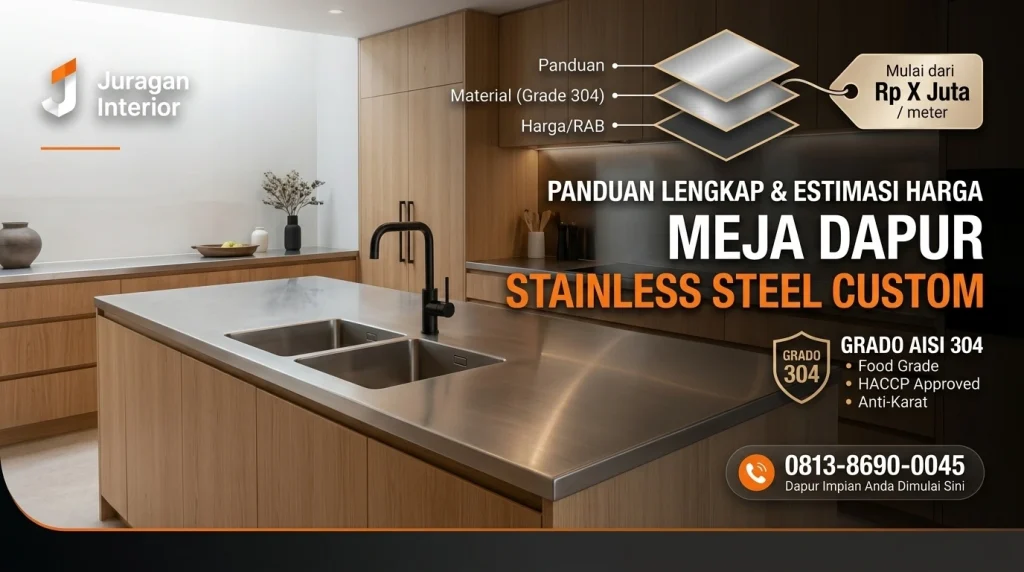 Panduan & Harga Meja Dapur Stainless Steel Custom