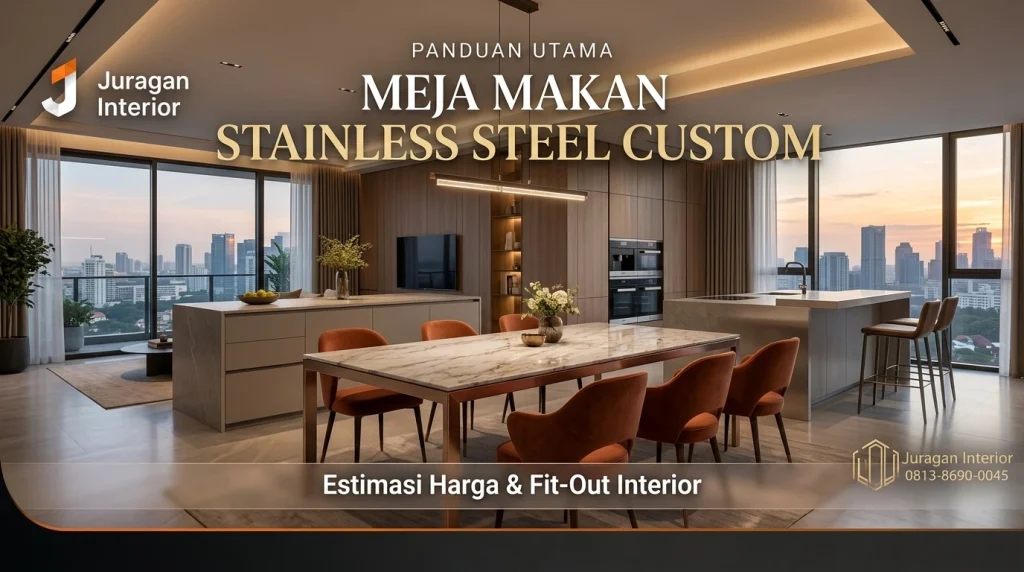 Panduan Meja Makan Stainless Steel Custom & Harga Fit-Out